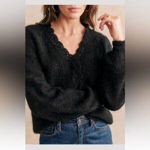 Sezane Angelie Cardigan Black - Size XS
